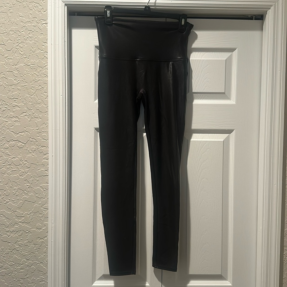 Spanx, faux leather leggings